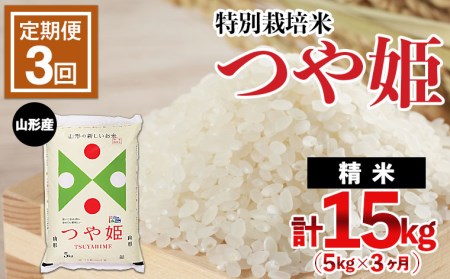 FY21-336 【定期便3回】山形産 特別栽培米 つや姫 5kg×3ヶ月(計15kg)