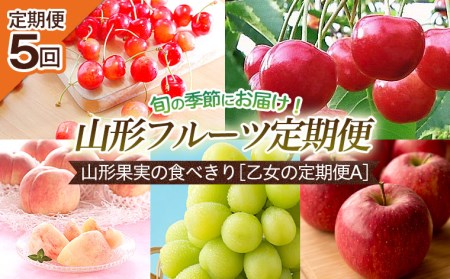 【定期便5回】山形果実の食べきり[乙女の定期便A] FS22-771