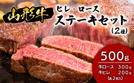 山形牛ヒレ･ロースステーキセット (2種) 500g