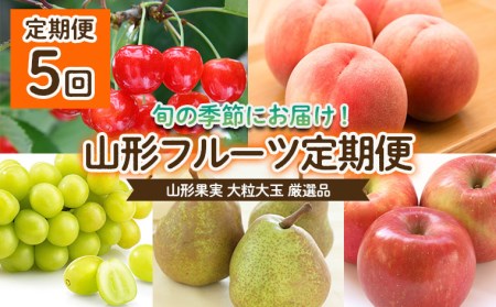 [定期便5回]山形果実 大粒 大玉 厳選品 [令和7年産先行予約]FU22-070 くだもの 果物 フルーツ 山形 山形県 山形市 2025年産