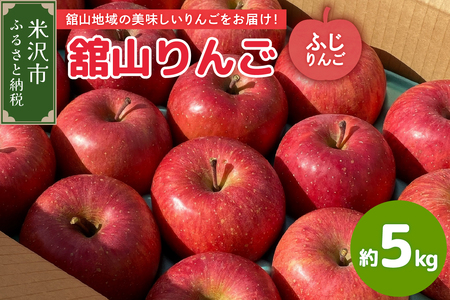 [ 新米 ][ 令和6年産 ] 舘山りんご ( ふじ ) 5kg ( 約 16 〜 20 玉 ) 〔 2024年11月中旬頃 〜 お届け 〕 りんご ふじ 2024年産