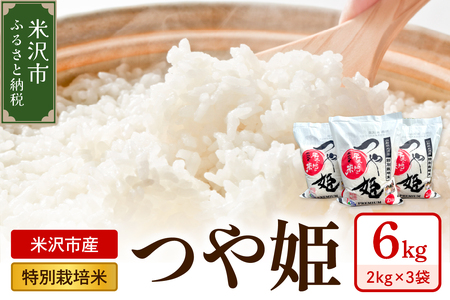 【先行予約】【 令和8年産 】 特別栽培米 つや姫 計 6kg ( 2kg × 3袋 ) 2026年産 産地直送 農家直送 ブランド米