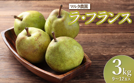 [令和7年産]ラ・フランス 3kg (9〜12玉) マルタ農園