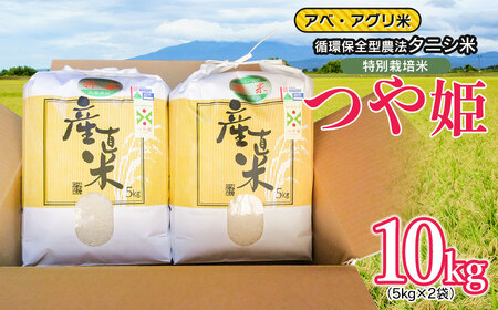[令和7年産][新米] 特別栽培米 つや姫(タニシ米)精米10kg(5kg×2袋) 山形県鶴岡産 アベ・アグリ米