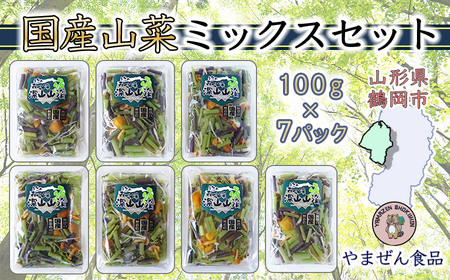 A01-755　国産山菜ミックスセット（7パック）