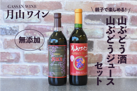 親子で楽しむ!!山ぶどう酒&ぶどうジュースセット 720ml×2本