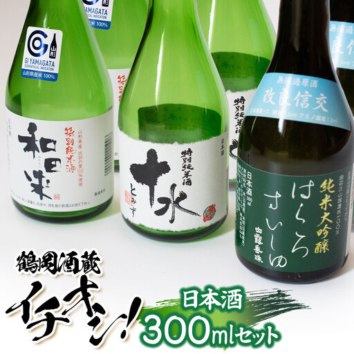 鶴岡酒蔵イチオシ 日本酒 300mlセット [渡會本店・加藤嘉八郎酒造・竹の露]300ml×2本×3種類 山形県鶴岡市 K34-854 