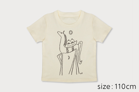 Spiber × 荒井良二 キッズTシャツ "たびのうま"(みるく) 110cm