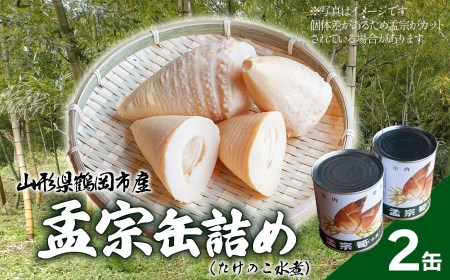 鶴岡産孟宗缶詰め(たけのこ水煮)2個セット