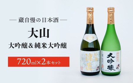 蔵自慢の日本酒 大山 大吟醸&純米大吟醸 2本セット 県酒類卸