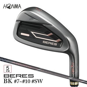 本間ゴルフ BERES 09 BLACK レディース IRON #7~#10 #SW (5本組) ゴルフクラブ アイアン セット