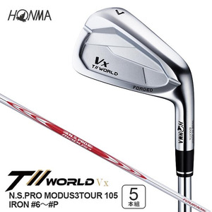 SHG0082　本間ゴルフ T//WORLD Vx N.S.PRO MODUS3TOUR 105 IRON #6～#P 5本組 ゴルフクラブ アイアン ツアーワールド
