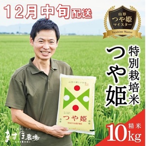 SE0409　12月中旬配送／令和7年産【精米】つや姫マイスターが作った 特別栽培米『つや姫』10kg(5kg×2袋)［減農薬・減化学肥料］ MA