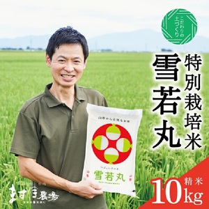 令和7年産[精米]つや姫マイスターが作った 特別栽培米 雪若丸 10kg(5kg×2袋) [減農薬・減化学肥料] MA