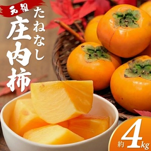 SZ0326　庄内柿　約4kg(22～32玉入)