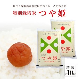 SD0257　【令和8年産 新米予約】［精米］特別栽培米 つや姫　10kg(5kg×2袋)「農家直送」 KA 