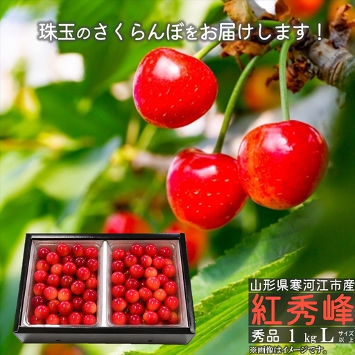 令和8年産 さくらんぼ 「紅秀峰」Lサイズ以上 秀品 1kg（500g×2） バラ詰め 山形県産 2026年産 【2026年6月中旬頃～7月上旬頃発送予定】※配送不可 沖縄・離島　040-A-CS019