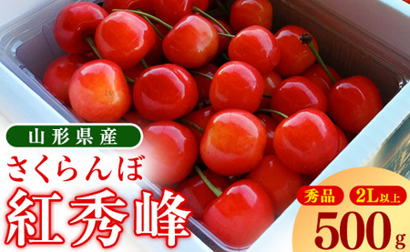 【先行予約】令和8年産 さくらんぼ 「 紅秀峰 」500g 秀品 2Lサイズ以上 2026年産 山形県産 【2026年6月中旬頃～7月上旬頃発送予定】※配送不可 沖縄・離島　017-A-OT008