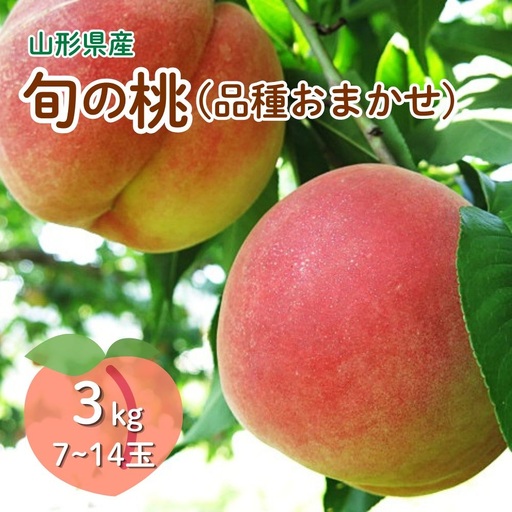 旬の桃（品種おまかせ）３ｋｇ　0075-2604