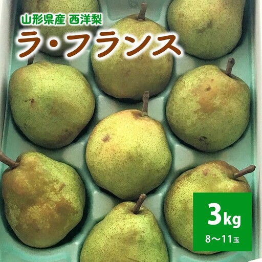 西洋梨（ラ・フランス）３ｋｇ　８～１１玉　ご家庭用　0049-2610