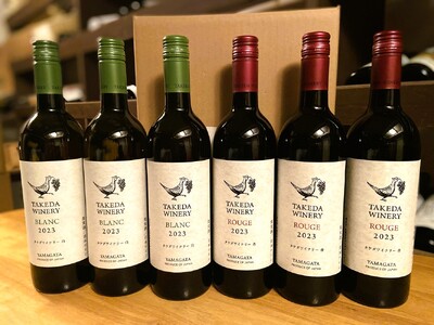 【タケダワイナリー】ルージュ、ブラン　各３本セット　0147-2603