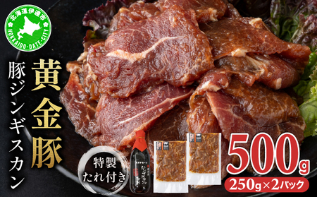 北海道 伊達 黄金豚 ジンギスカン 250g×2パック(計500g) 特製 たれ セット 焼肉 BBQ お花見 キャンプ お肉 豚肉