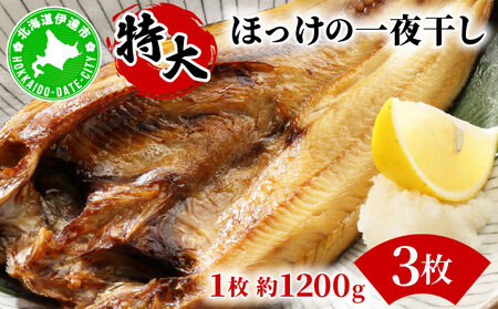 ほっけの一夜干し(特大)3枚