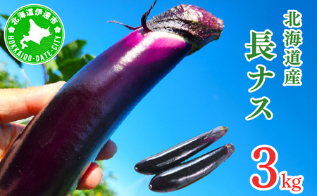 [先行予約]北海道伊達産 長ナス 3kg 詰め [2026年発送][ogr-001]