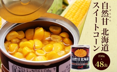 とうもろこし 自然甘（しぜんかん） ホールコーン 7号×48缶 セット 缶詰 コーン スイートコーン 北海道 料理 便利