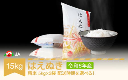 米 はえぬき 15kg 2022年産 令和4年産 精米 ja-haxxb15