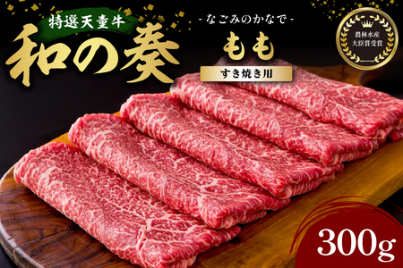 農林水産大臣賞受賞 特選 天童牛 " 和の奏 " もも ( すき焼き用 ) 300g 山形牛 和牛 牛肉 07-27-001