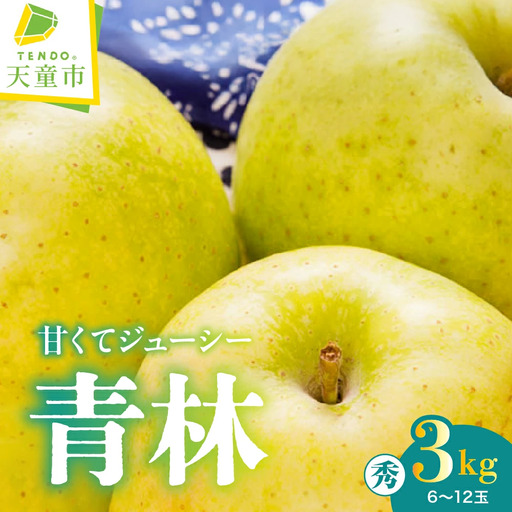 りんご 青林 3kg フルーツ 果物 山形 リンゴ