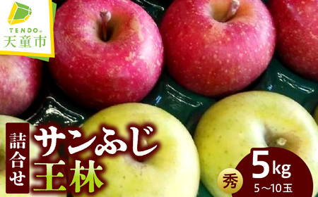 りんご ( 王林 & サンふじ 詰合せ ) 約 5kg フルーツ 果物 山形 08-05-014