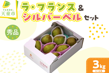 ラ・フランス & シルバーベル 詰合せ 3kg 山形 果物 フルーツ 08-03-057