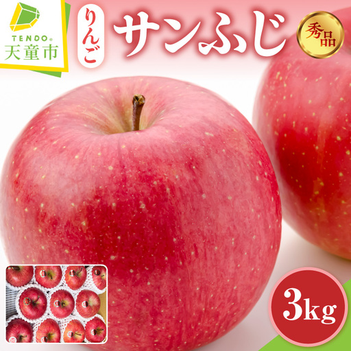 りんご ( サンふじ ) 3kg りんご 山形 08-45-018