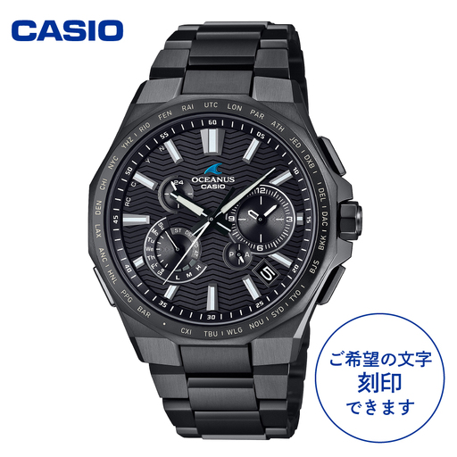 [CASIO]腕時計 OCEANUS OCW-T6000B-1AJF ≪名入れ有り≫ 山形県 東根市 hi011-125 (腕時計 時計 ウォッチ watch カシオ CASIO OCEANUS オシアナス メンズ 男性 電波 ソーラー お洒落 おしゃれ ファッション コレクション コレクター ブラック black アウトドア 多機能 国内正規品 山形県 東根市 ふるさと納税 人気)