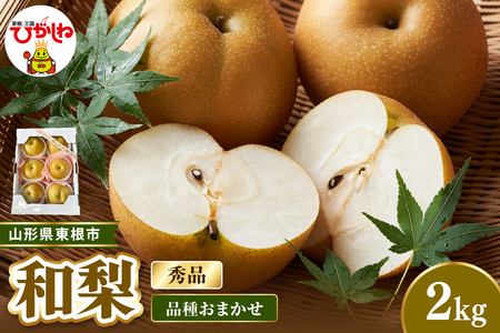[2026年産 先行受付]東根市産和梨 約2kg(品種おまかせ) 秀品 ベジフルひがしね 山形県 東根市 hi104-016 (梨 和梨 フルーツ 果物 くだもの 産地直送 期間限定 特産品 お取り寄せ グルメ 旬 東北 山形県 送料無料 ふるさと納税)