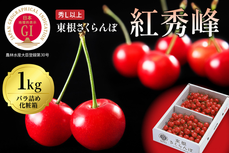 2025年 GI東根さくらんぼ「紅秀峰」1kgバラ詰め(500g×2ﾊﾟｯｸ) 東根農産センター提供 山形県 東根市 hi027-174-1（山形県 東根市 果物 フルーツ サクランボ さくらんぼ 紅秀峰 くだもの バラ詰め 期間限定 冷蔵配送 先行予約 令和7年産 取り寄せ グルメ ご当地 特産直送 送料無料 ふるさと納税）