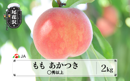 先行予約 もも あかつき 約2kg(約6~8玉) ◯秀以上 7月下旬~8月中旬頃発送 2025年産 令和7年産 桃 白桃 モモ 果物 フルーツ 山形県産 送料無料 ※沖縄・離島への配送不可 JA ja-moatx2