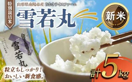 [令和7年産 新米 先行予約] [金賞受賞農家] 特別栽培米 雪若丸 5kg [令和7年10月上旬〜発送] 『あおきライスファーム』 山形南陽産 米 白米 精米 山形県 南陽市 [1547-R7c]