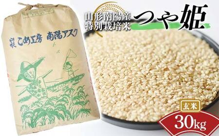 [令和7年産 新米 先行予約] [金賞受賞農家] 特別栽培米 つや姫 (玄米) 30kg [令和7年10月上旬〜発送] 『あおきライスファーム』 山形県 南陽市 [2425-R7]