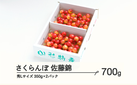 [先行予約] さくらんぼ 佐藤錦 秀Lサイズ プレゼント ギフト バラ詰め 700g(350g×2パック) 2024年産 令和6年産 山形県産 ns-snslb700