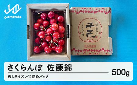 [先行予約]2026年産 山形県産 さくらんぼ 佐藤錦 バラ詰め(パック) 500g 秀 L サクランボ フルーツ 果物 F21A-462