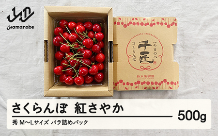 [先行予約]2026年産 山形県産 さくらんぼ 紅さやか バラ詰 500g 秀 M~L サクランボ フルーツ 果物 F21A-332