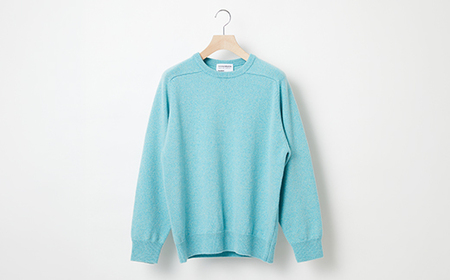 ≪先行予約≫[THISISASWEATER.]A4: A SWEATER IS COLOR. Sax moku 水色 カシミヤセーター 服 洋服 ユニセックス メンズ レディース ブランド 数量限定 山形県 山辺町 サイズ2 yt-scxsm2