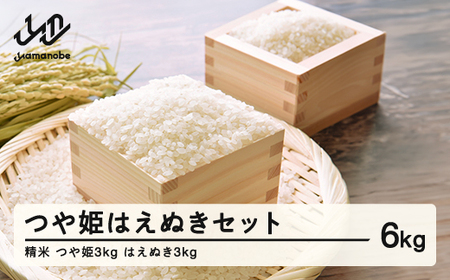 山形県産 つや姫(精米 3kg)&はえぬき(精米 3kg)セット F20A-159