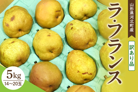 [訳あり令和7年産] 洋梨 ラフランス 5kg 山形県河北町産[山形eLab]ka074-012
