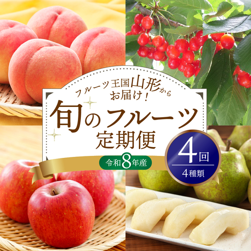 定期便 4回 旬のフルーツ 定期便 令和8年産 さくらんぼ フルーツ