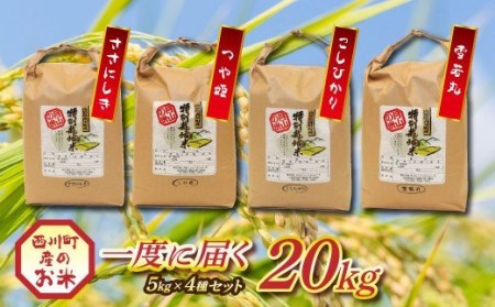 FYN9-121 山形県西川町産ブランド米 食べくらべB 詰合せ 詰め合わせ 食べ比べ
