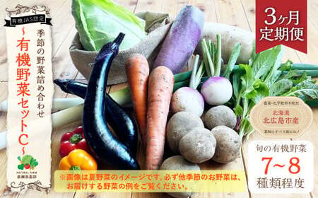 [3ヶ月定期便]有機JAS認定 季節の野菜詰め合わせ 〜有機野菜セットC〜
